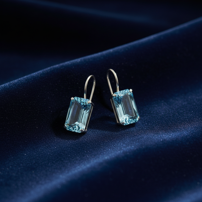 Earrings on dark velvet